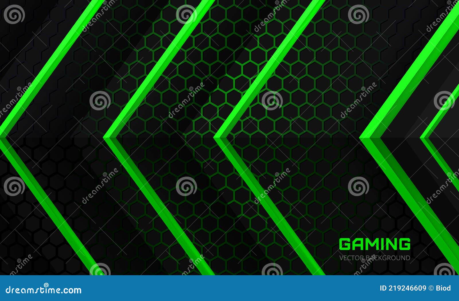Dark Gaming Background with Green Arrows on a Dark Abstract Hexagonal Grid  Stock Vector - Illustration of creative, arrows: 219246609