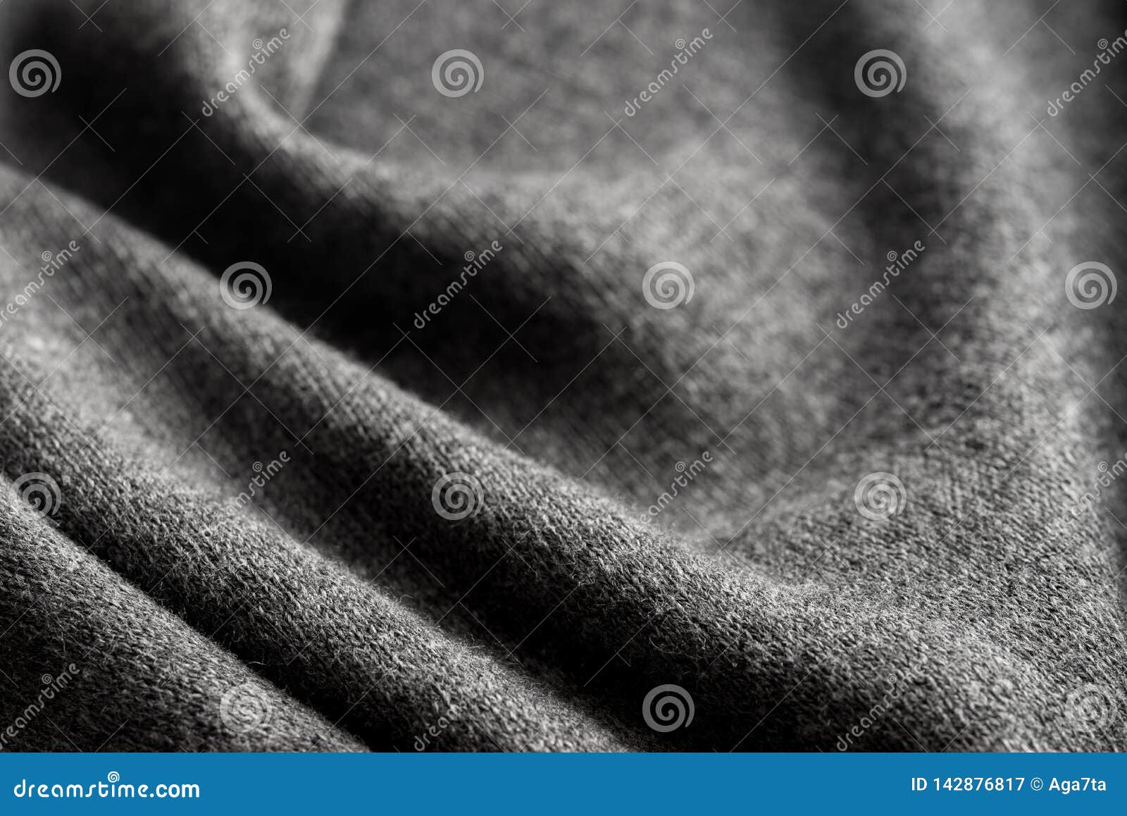 Dark Gray Jersey Folded Textile Texture Background Stock Image Image