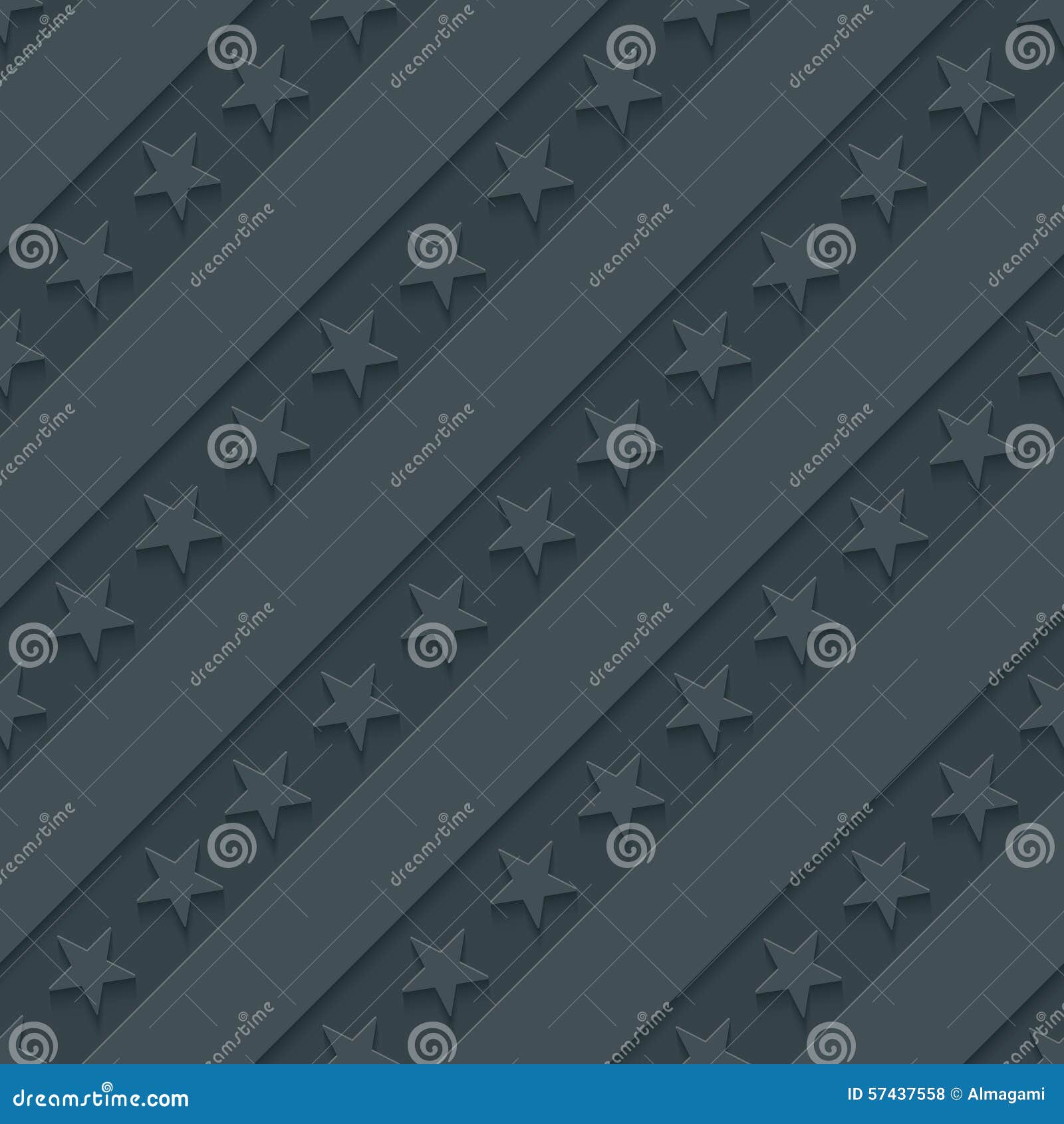 Dark Gray Stars and Stripes Wallpaper. Stock Vector Illustration of