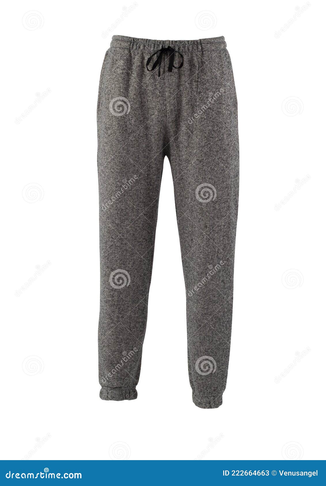 Gray Sweatpants Front And Back View Isolated On White Stock Image ...