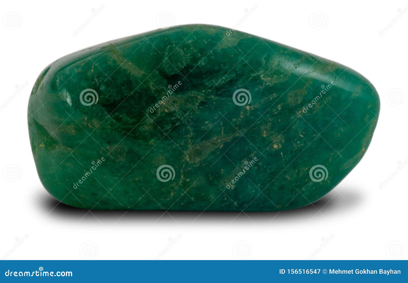 Dark Green Amazonite Gemstone Isolated On White Background Stock Image Image Of Shot Prehnite