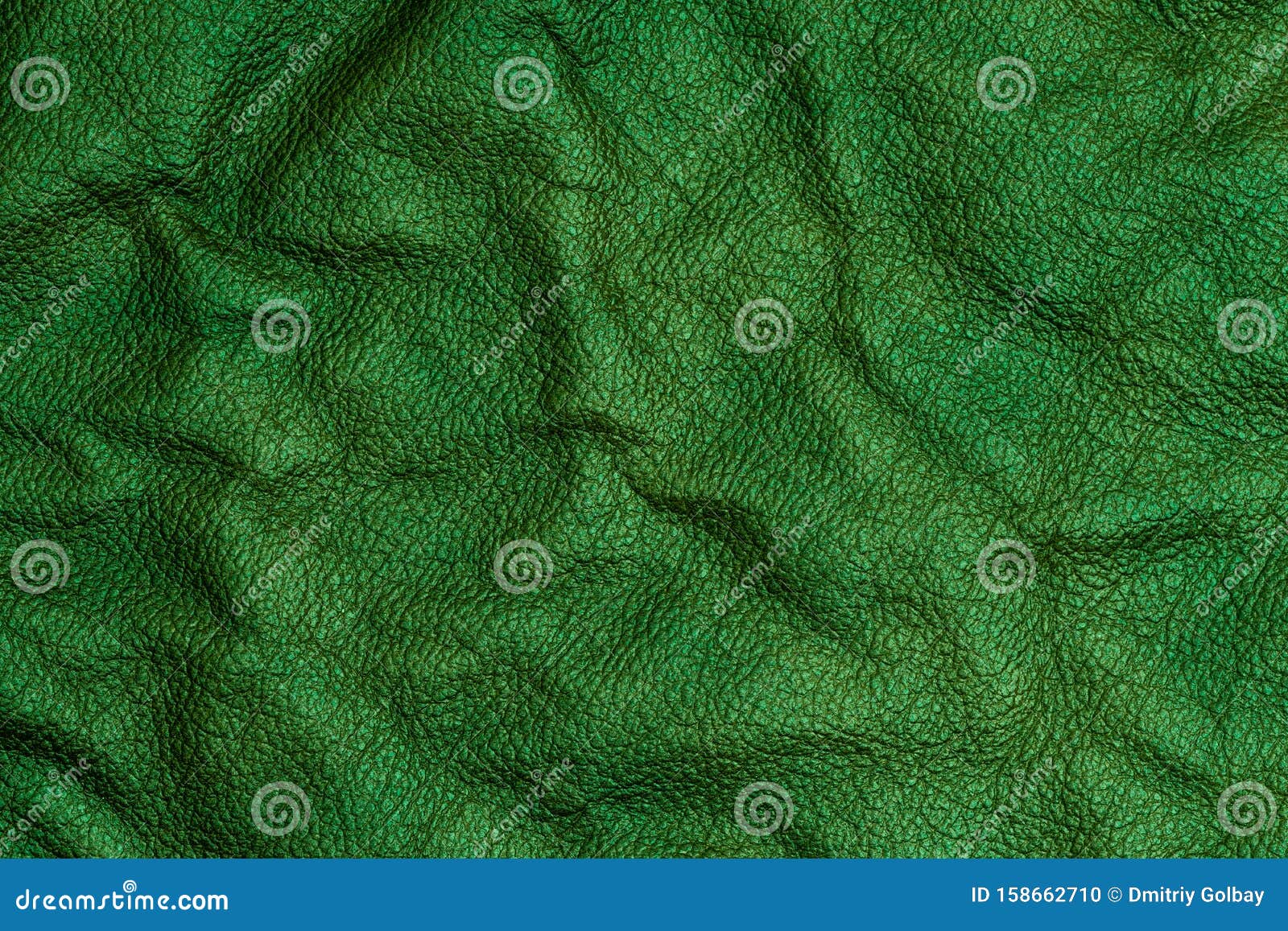 Dark Green Leather Texture. Background and Texture Stock Photo Image