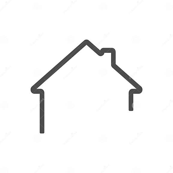 Dark Grey Home Outline Icon Vector Eps10. House Icon Outline. Home Icon ...