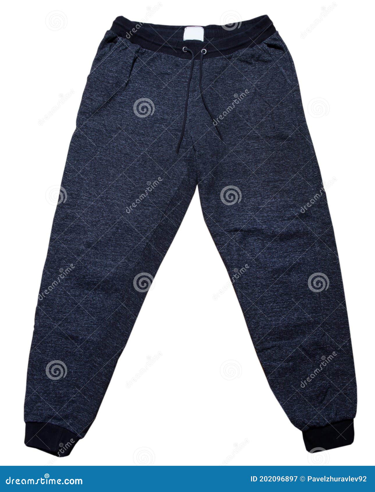 Dark Grey Sweatpants Close Up Isolated on White Background Stock Image ...