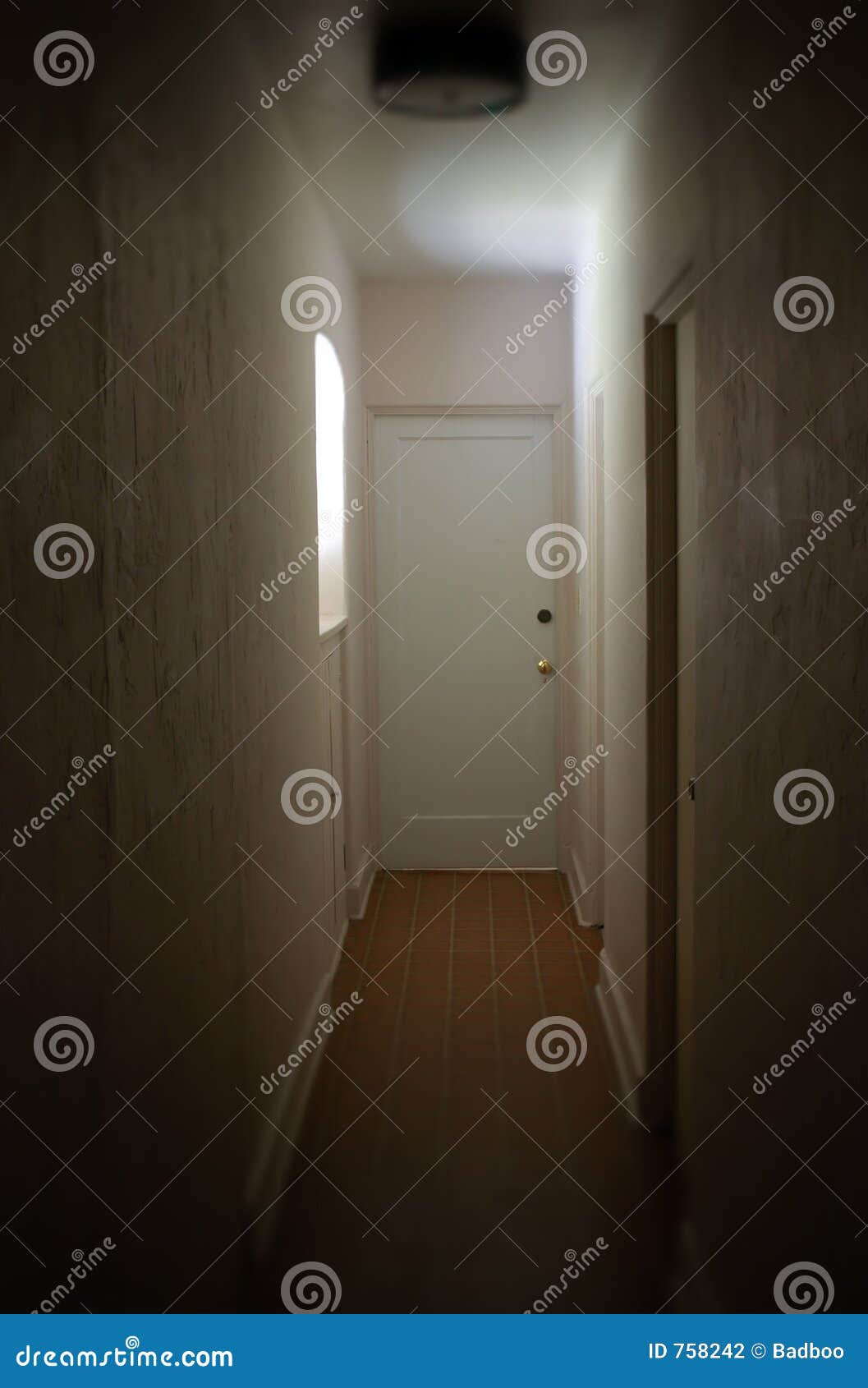Dark Hallway stock photo. Image of design, architecture 758242