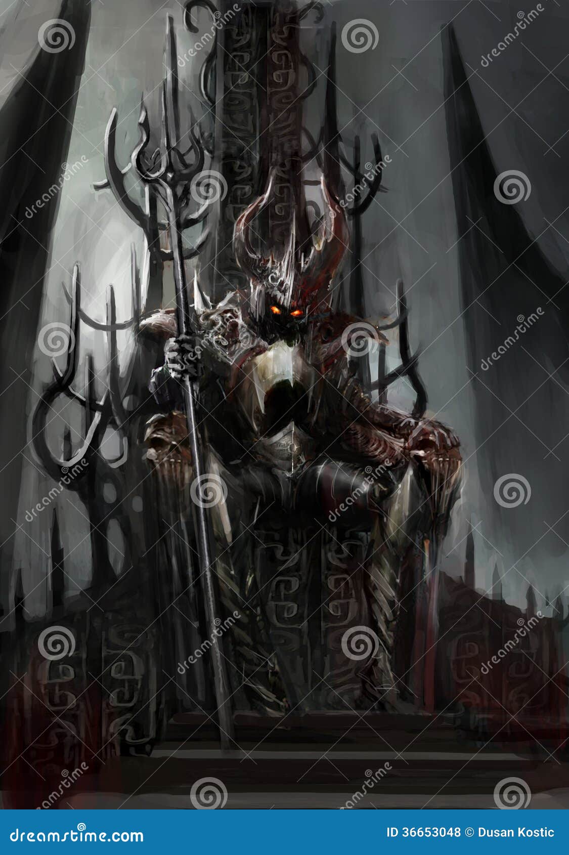 Dark king stock illustration. Illustration of angry, evil 36653048