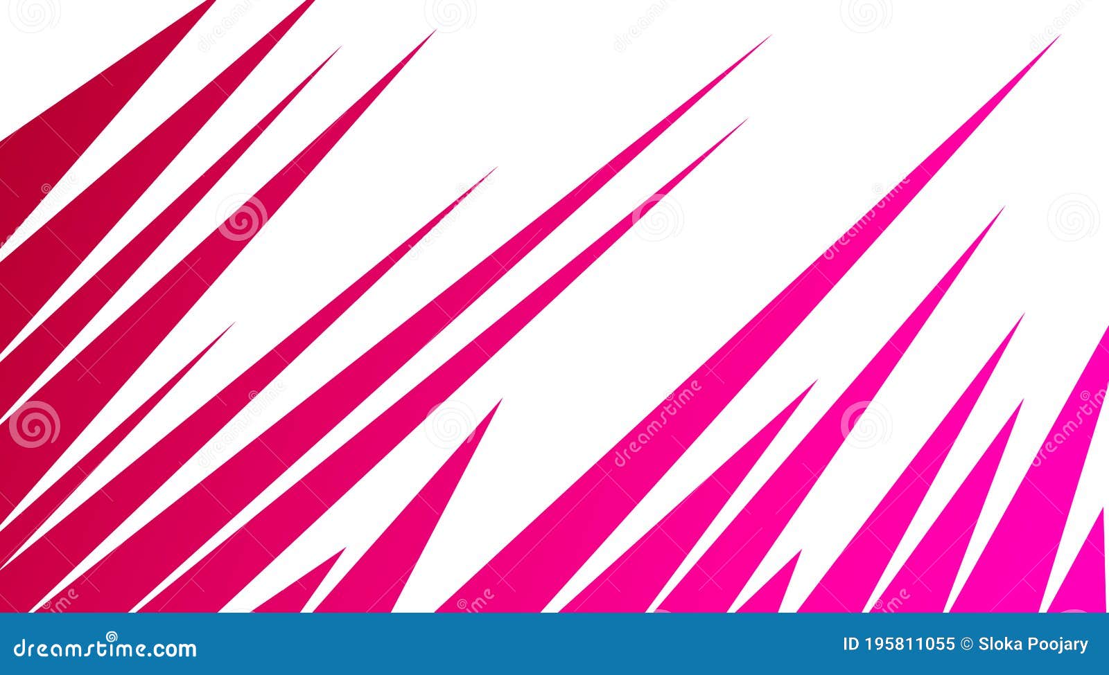Dark and Light Shade of Pink Colored Sharp and Pointed Line Design on