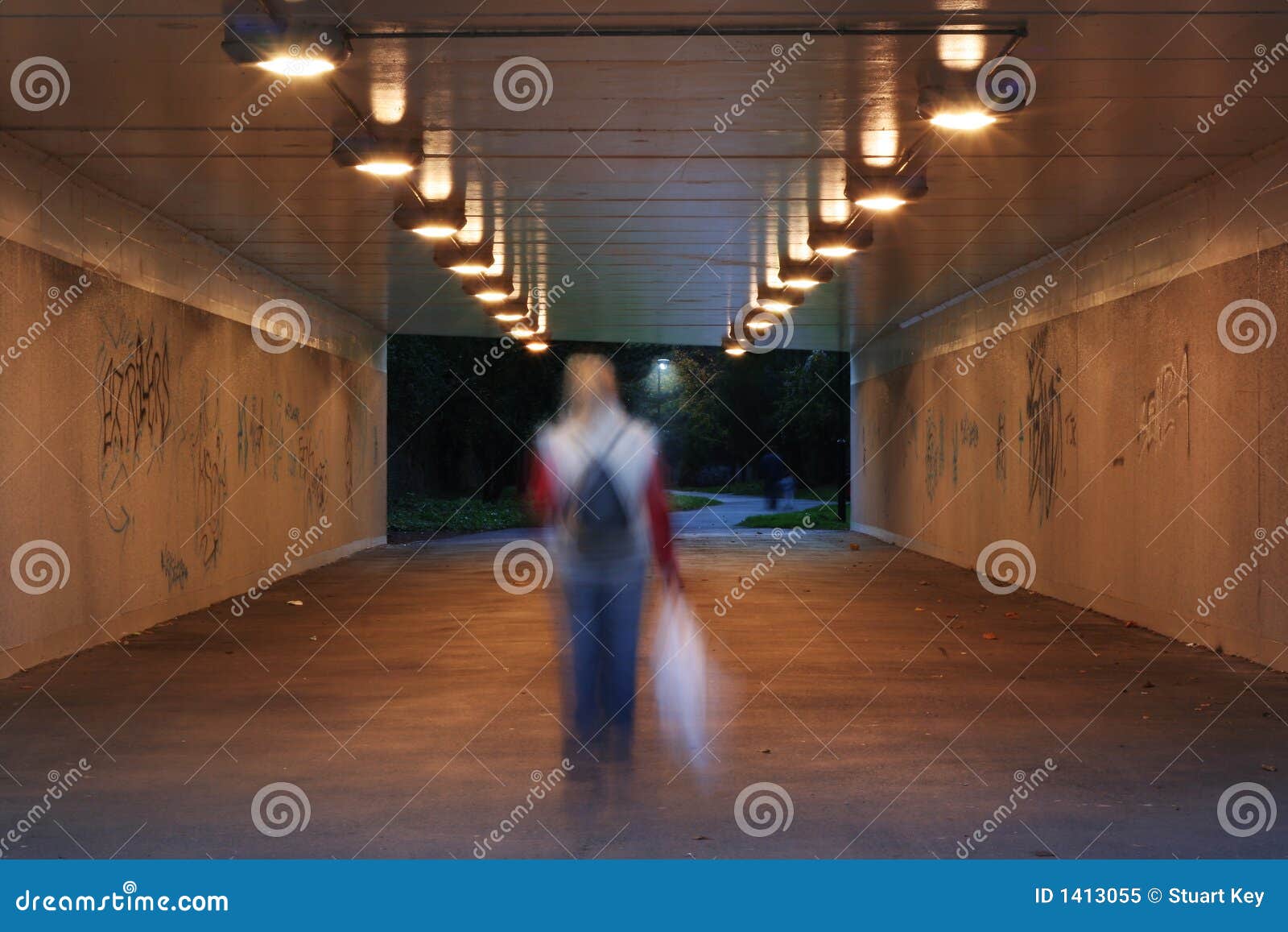 dark pedestrian subway