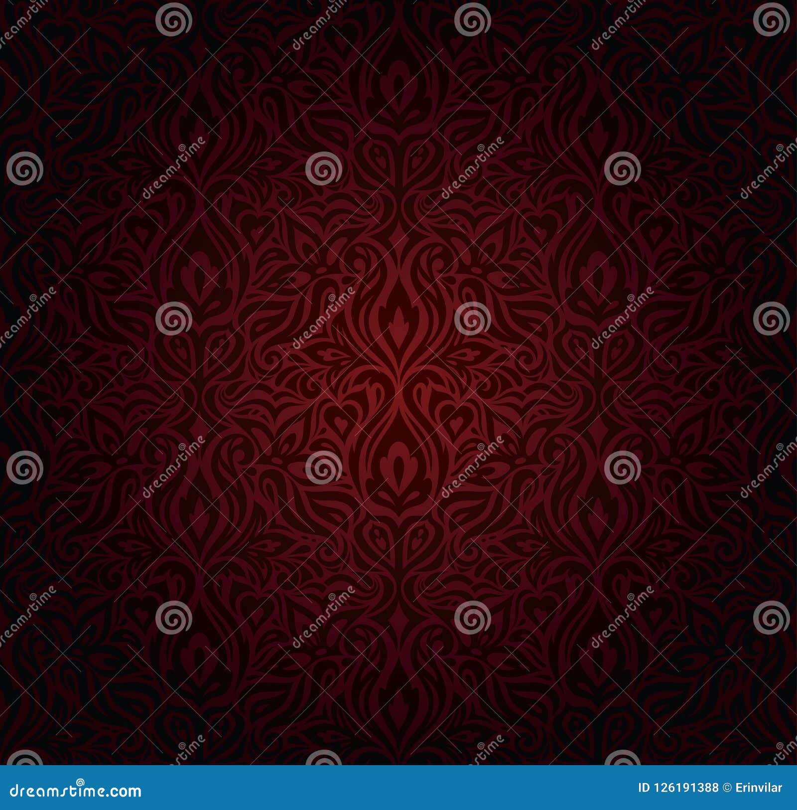 Dark Red Brown Wallpaper Seamless Vector Design Background Stock Vector