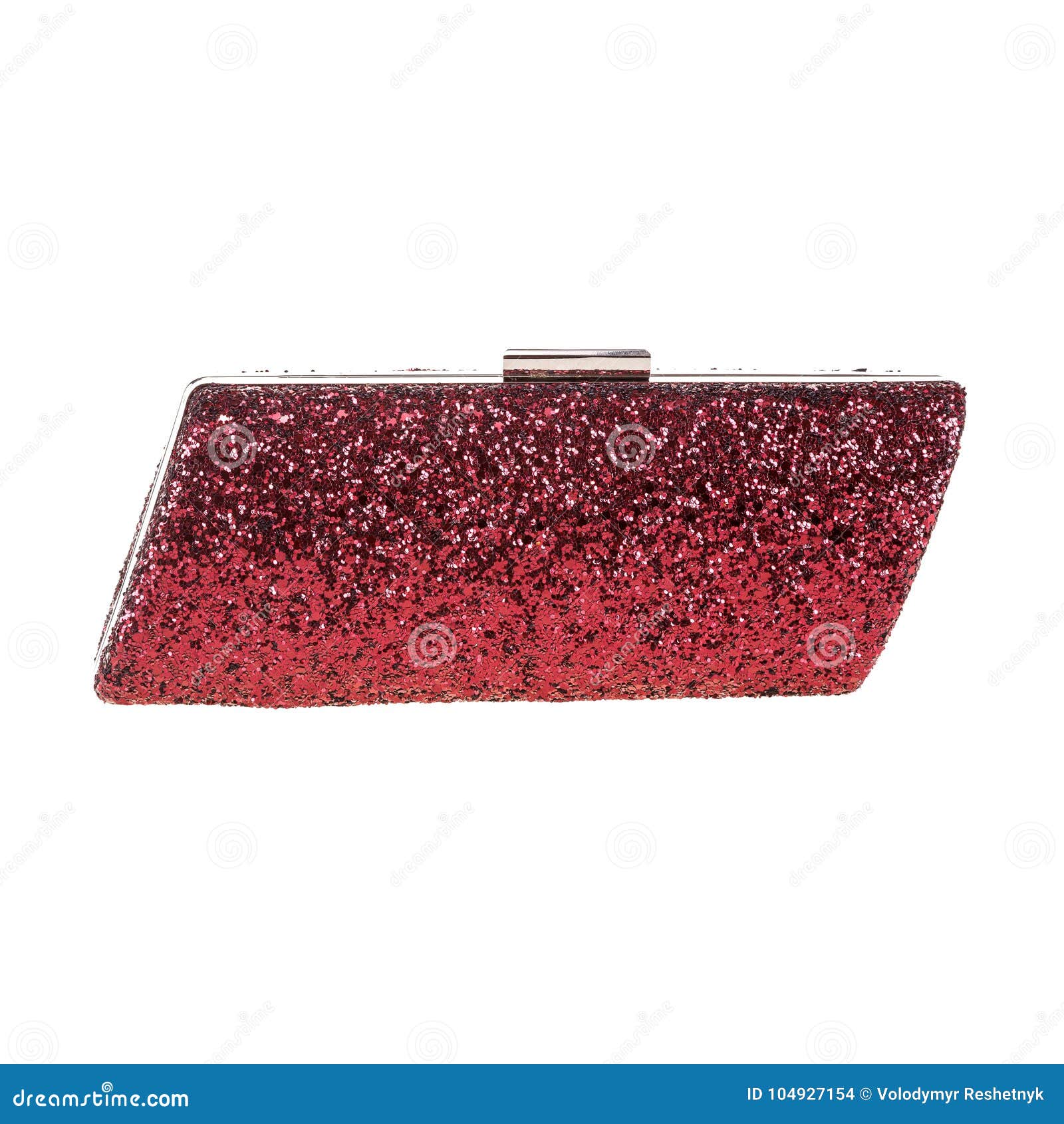 Dark Red Clutch Handbag Isolated Stock Photo - Image of evening ...