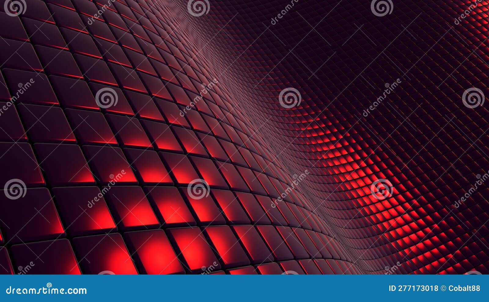 Dark Red Metallic Background, Metal Squares Pattern, Modern Technology