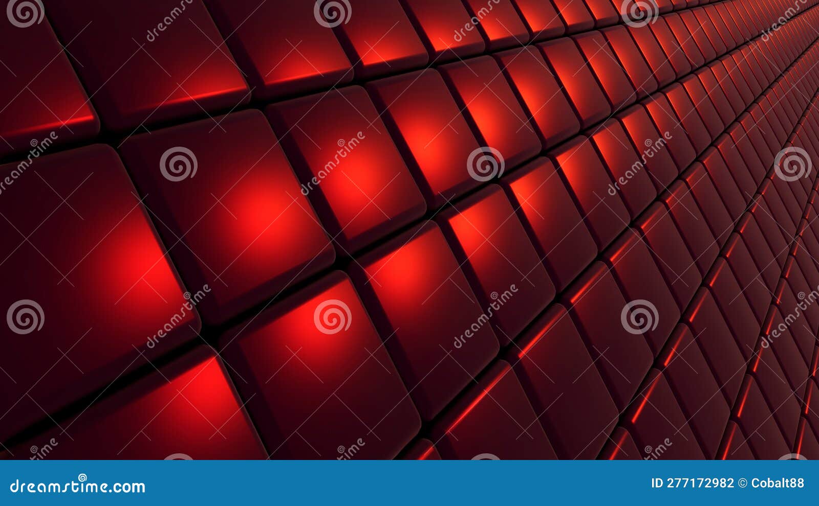Dark Red Metallic Technology Background, Metal Squares Pattern Stock
