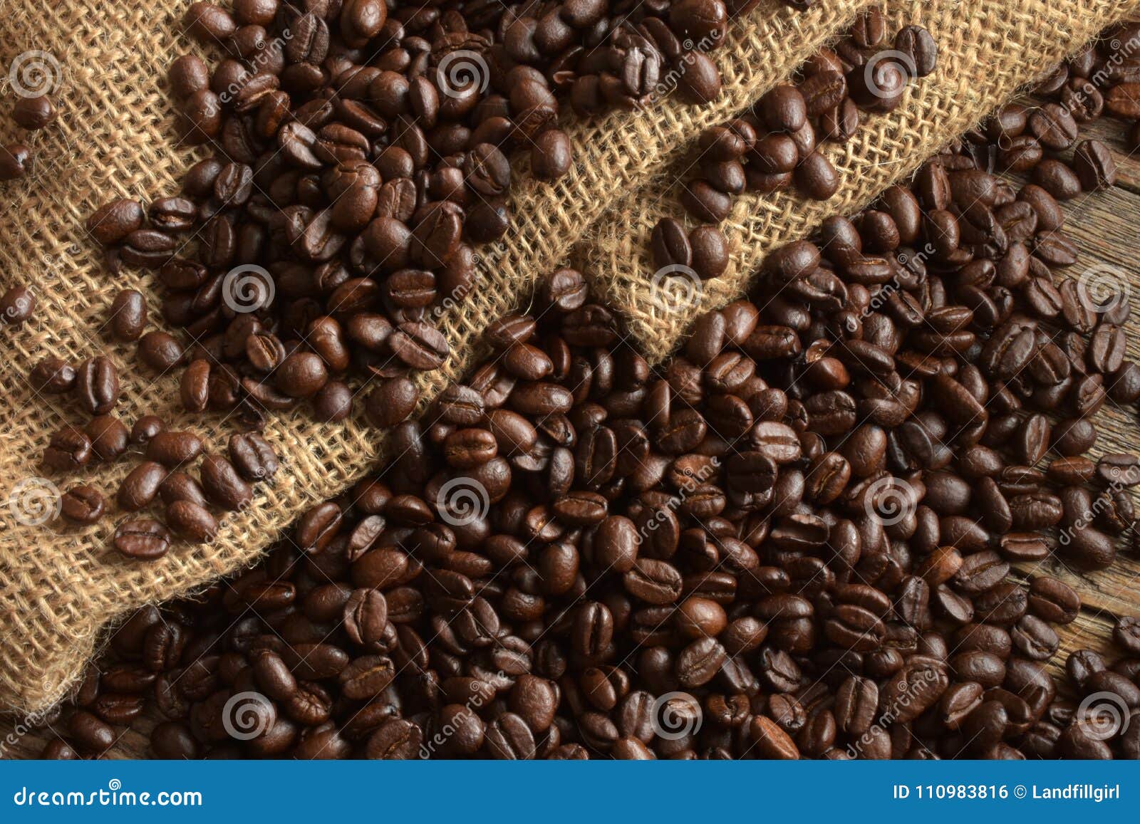 Dark Roasted Coffee Beans stock photo. Image of close 110983816