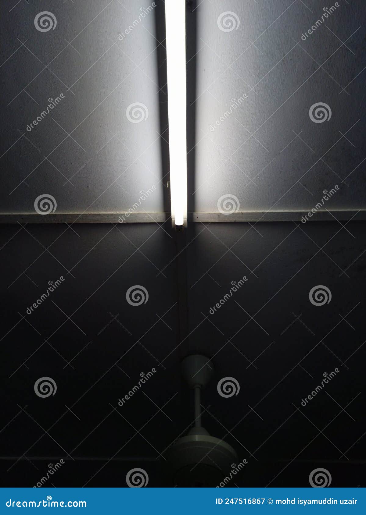Dark room with light stock image. Image of light, floor 247516867
