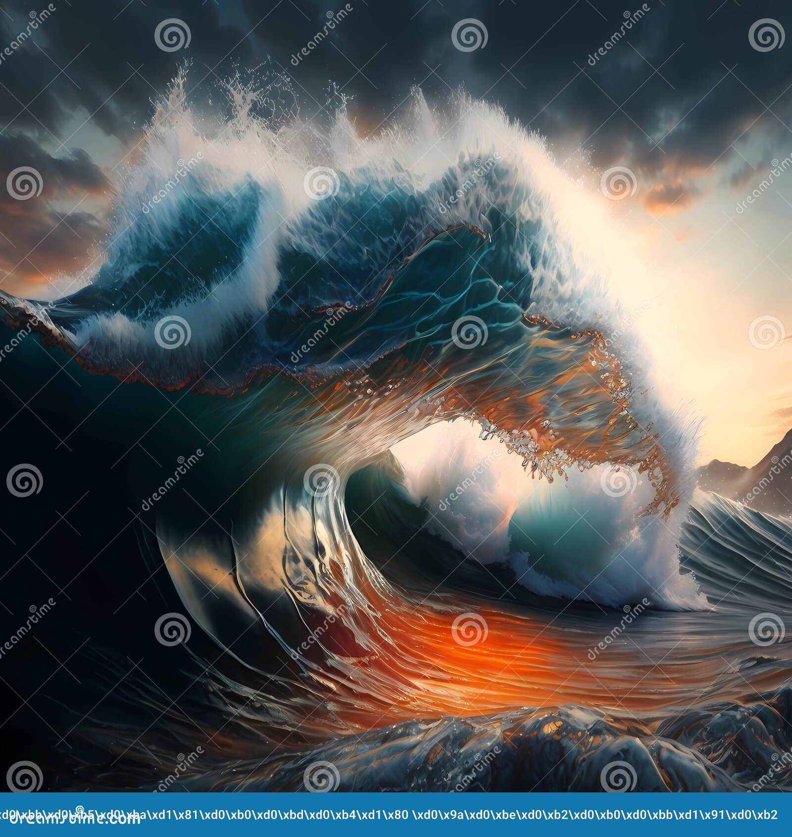 Dark Sea in Motion for Nature Background Stock Illustration ...