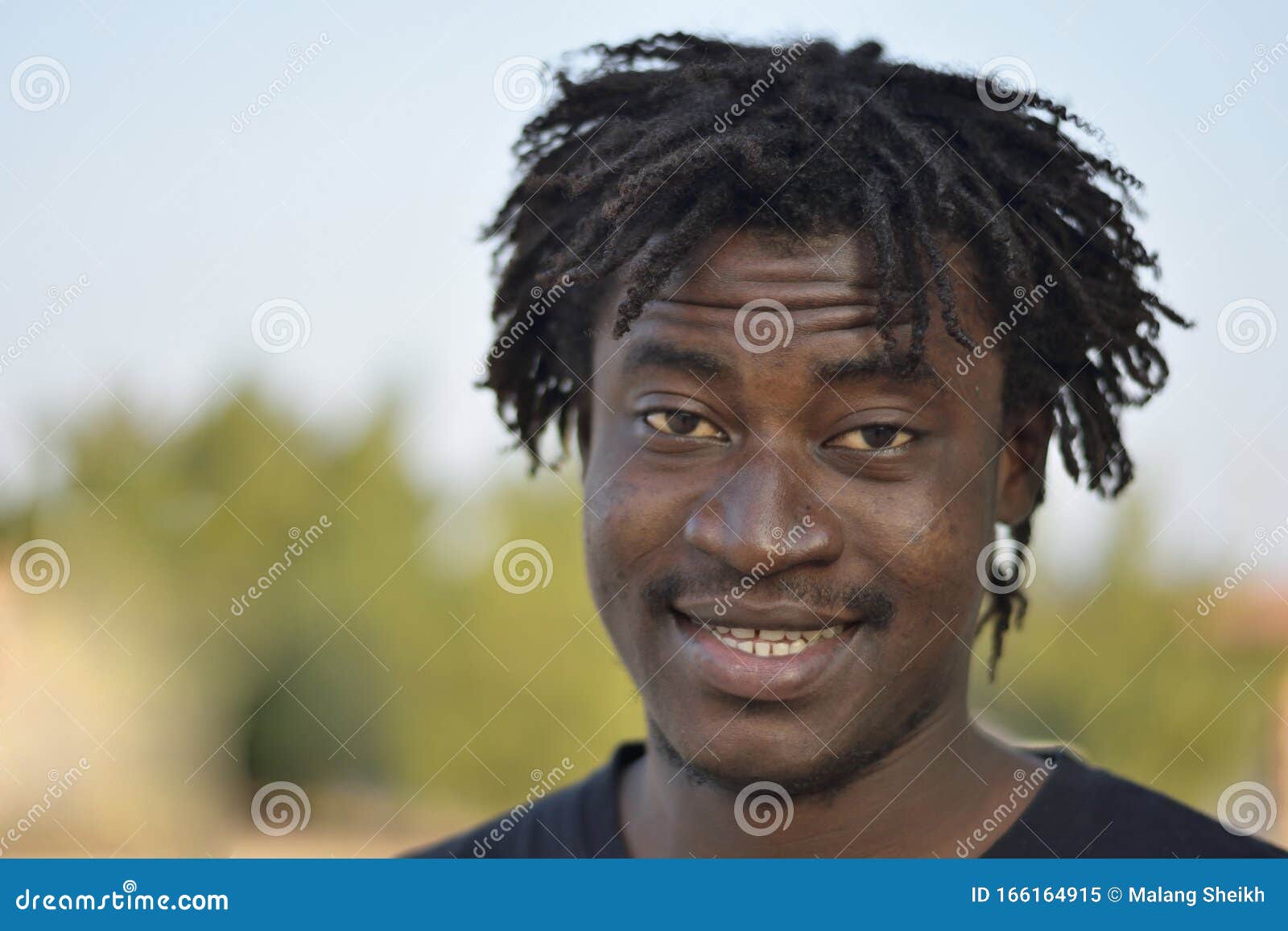 A Dark Skin Handsome African Boy Stock Image - Image of style, living:  166164915