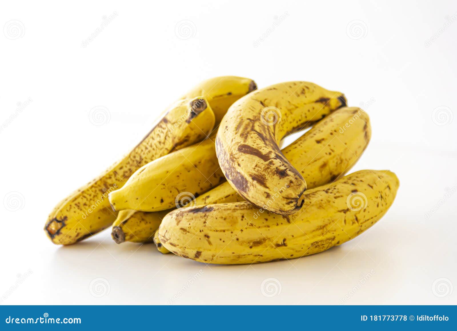 The Dark Spots on Ripe Yellow Bananas Stock Photo Image of black