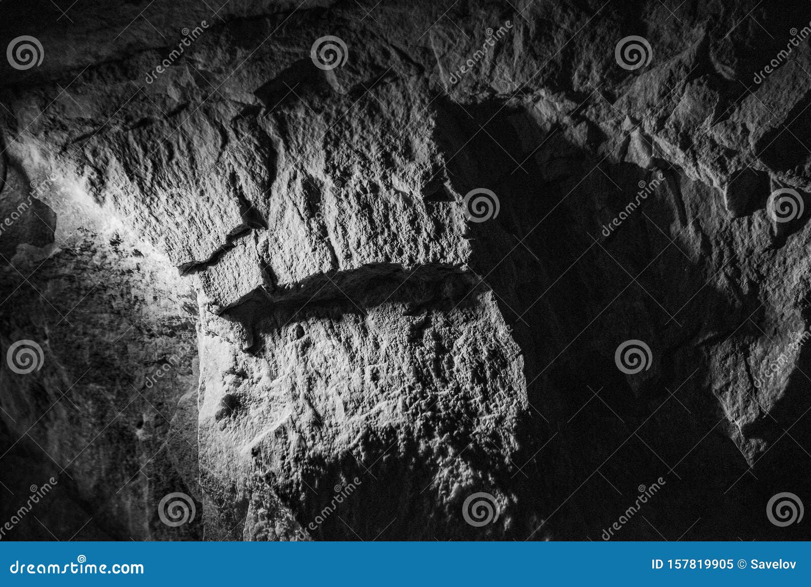 Dark Stone Wall In A Cave Stock Image Image Of Mysterious 157819905