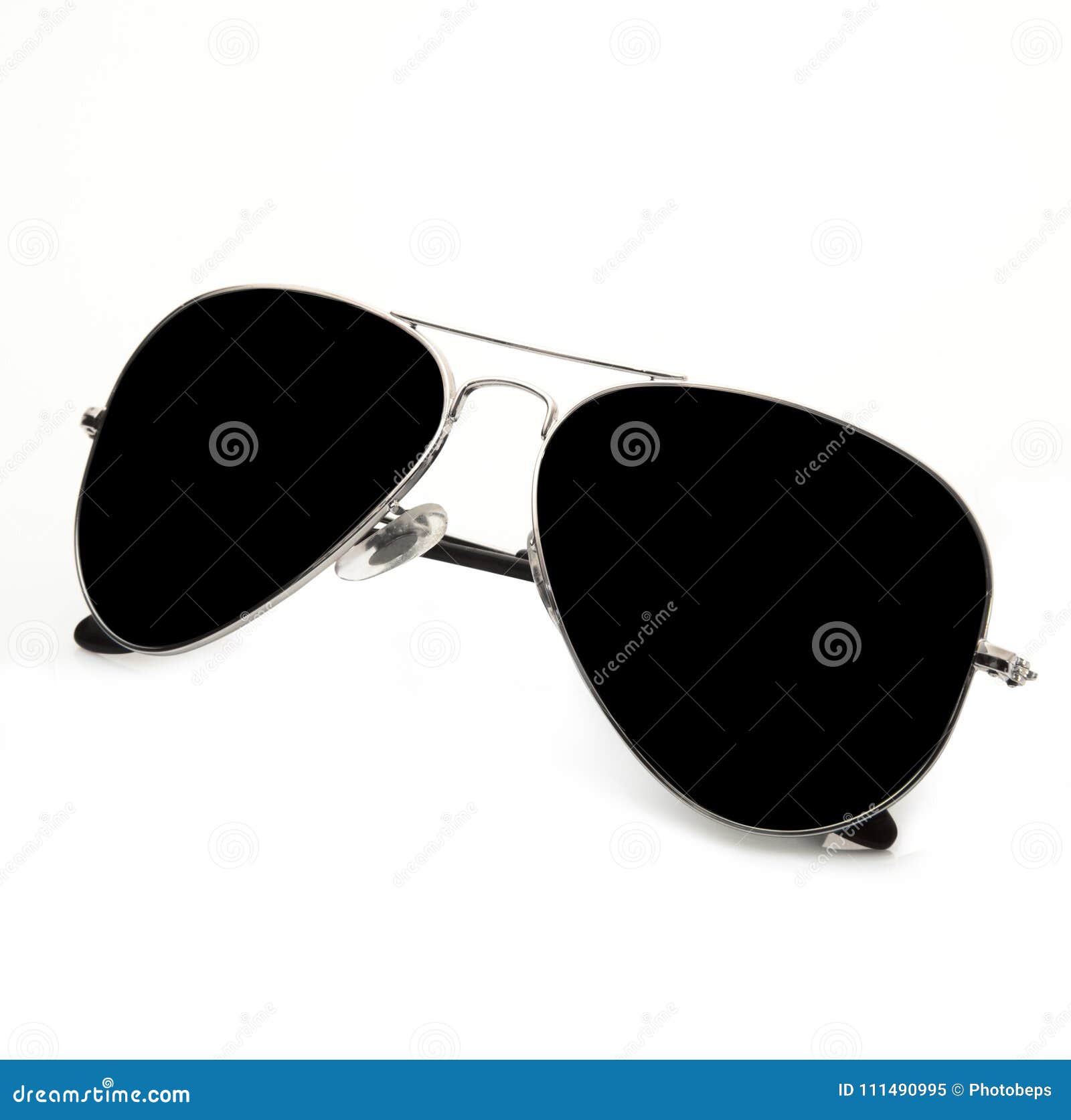 Dark Sunglasses in White Background Stock Image - Image of style, elegance:  111490995