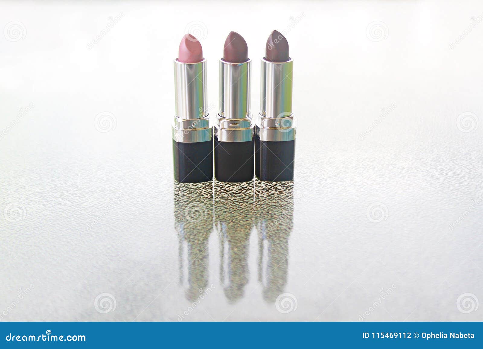 Dark Tones Of Lipstick With Pink Maroon And Brown Stock