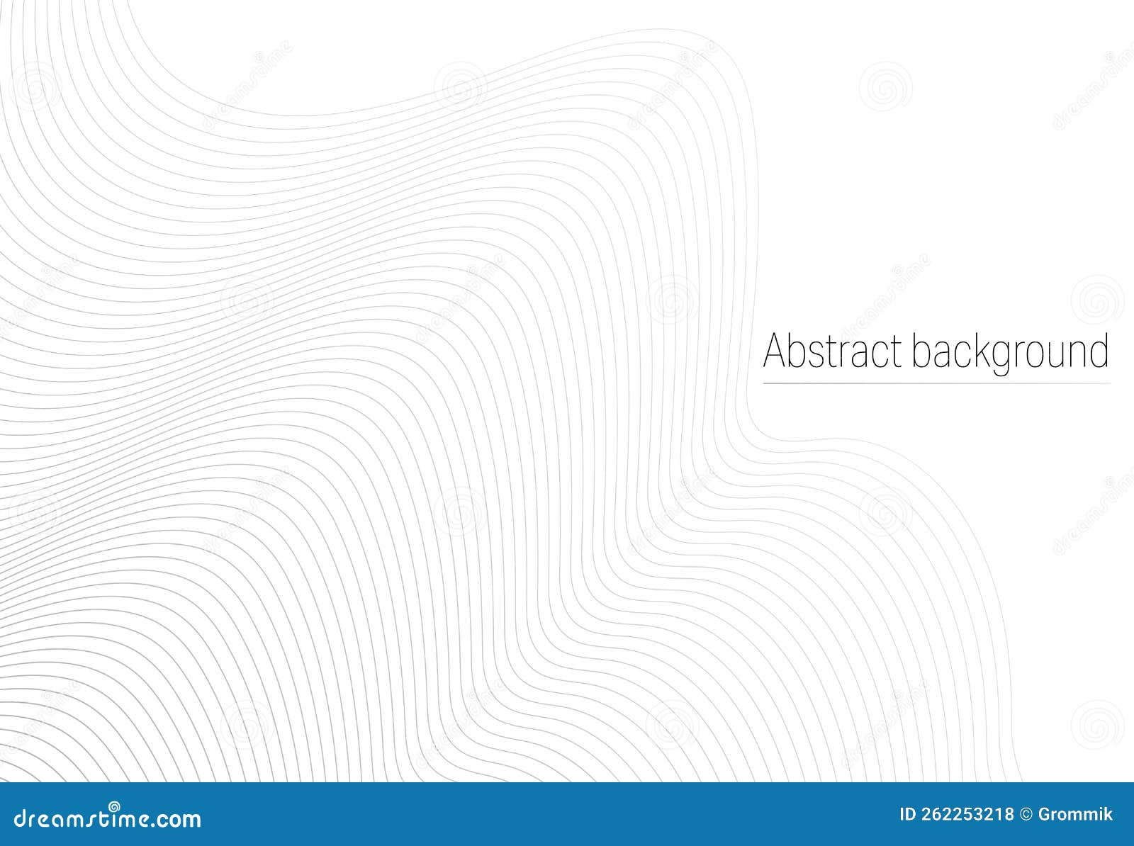 Dark Wave Curves on a Light Background. Sinuous Lines for Covers