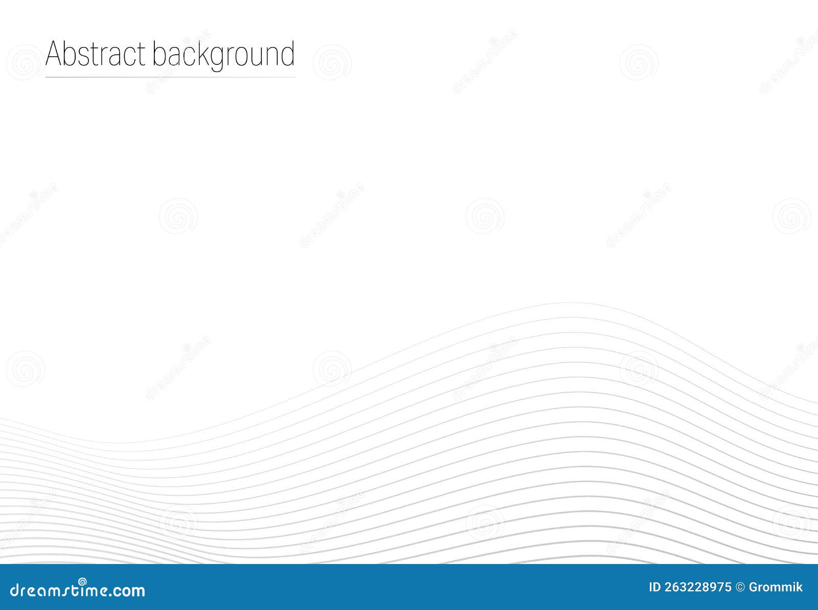 Dark Wave Curves on a Light Background. Sinuous Lines for Covers