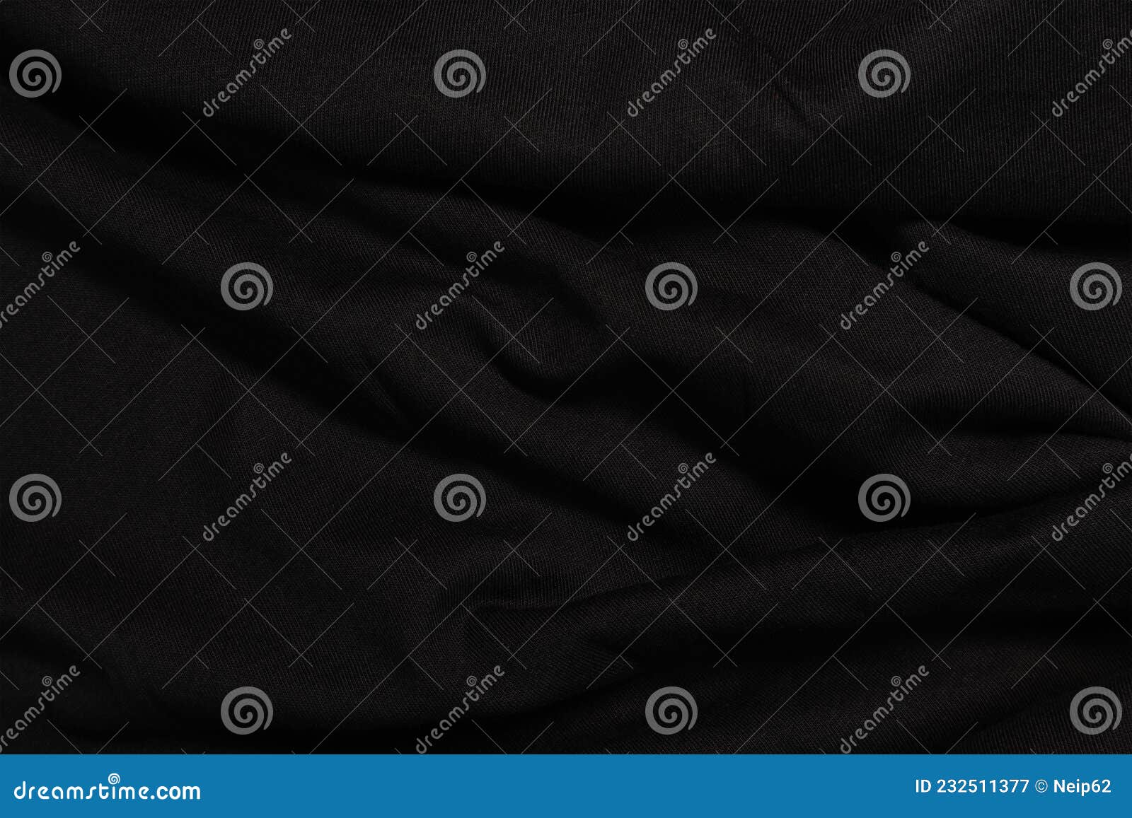 Dark Wavy Background Made of Black Fabric Texture. Low Key Stock ...