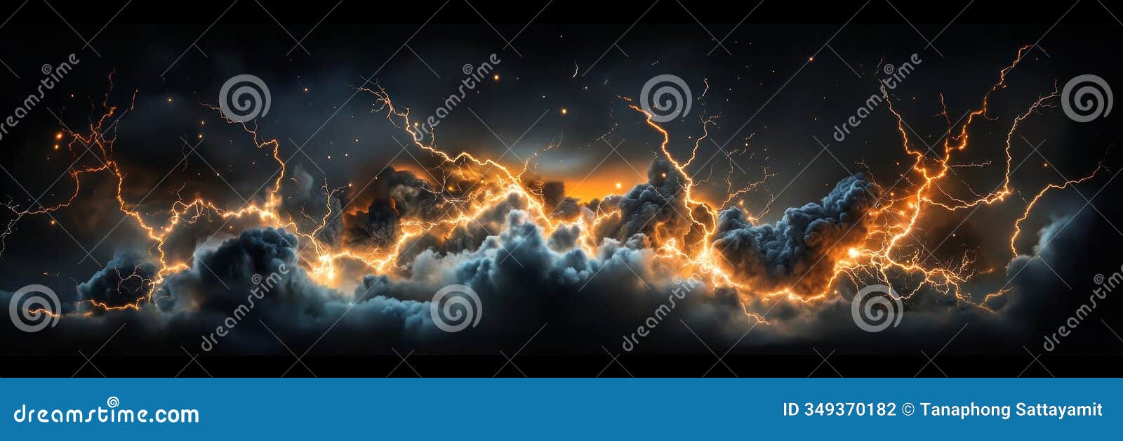 darkened firmament momentary illum a dramatic depiction of fiery lightning illuminating dark clouds izing power chaos
