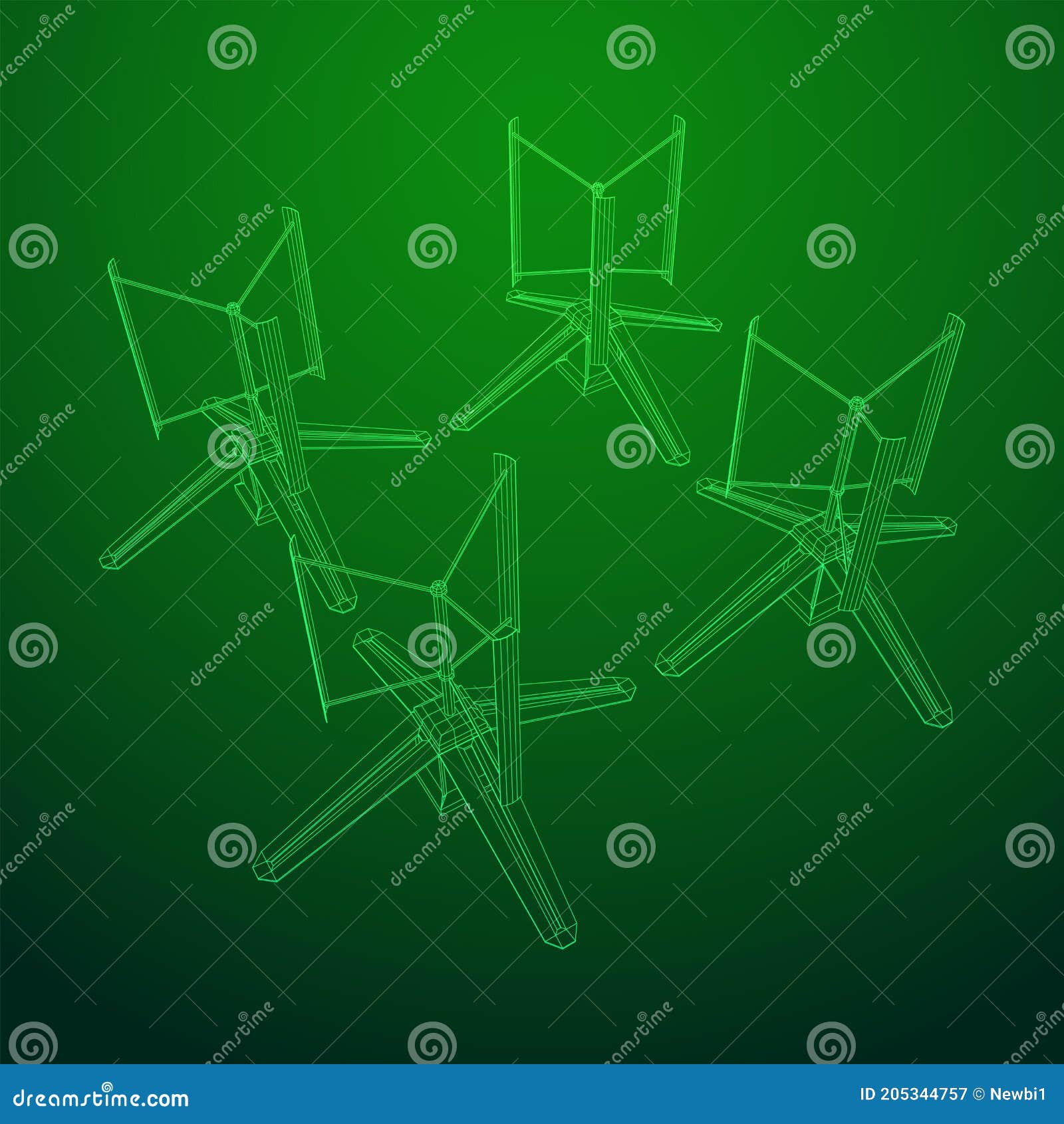 darrieus wind turbine. windmill generator