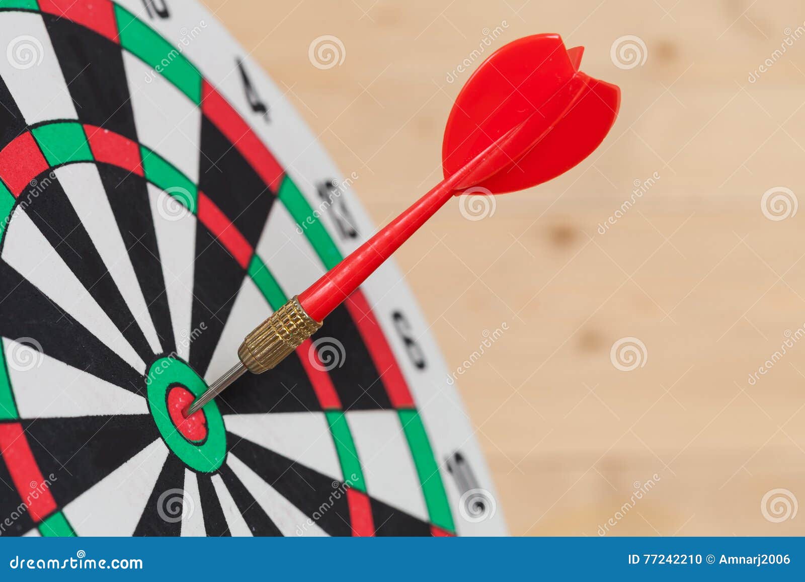 Dart Arrow Hitting in Bullseye Stock Photo Image of bullseye, scoring 77242210
