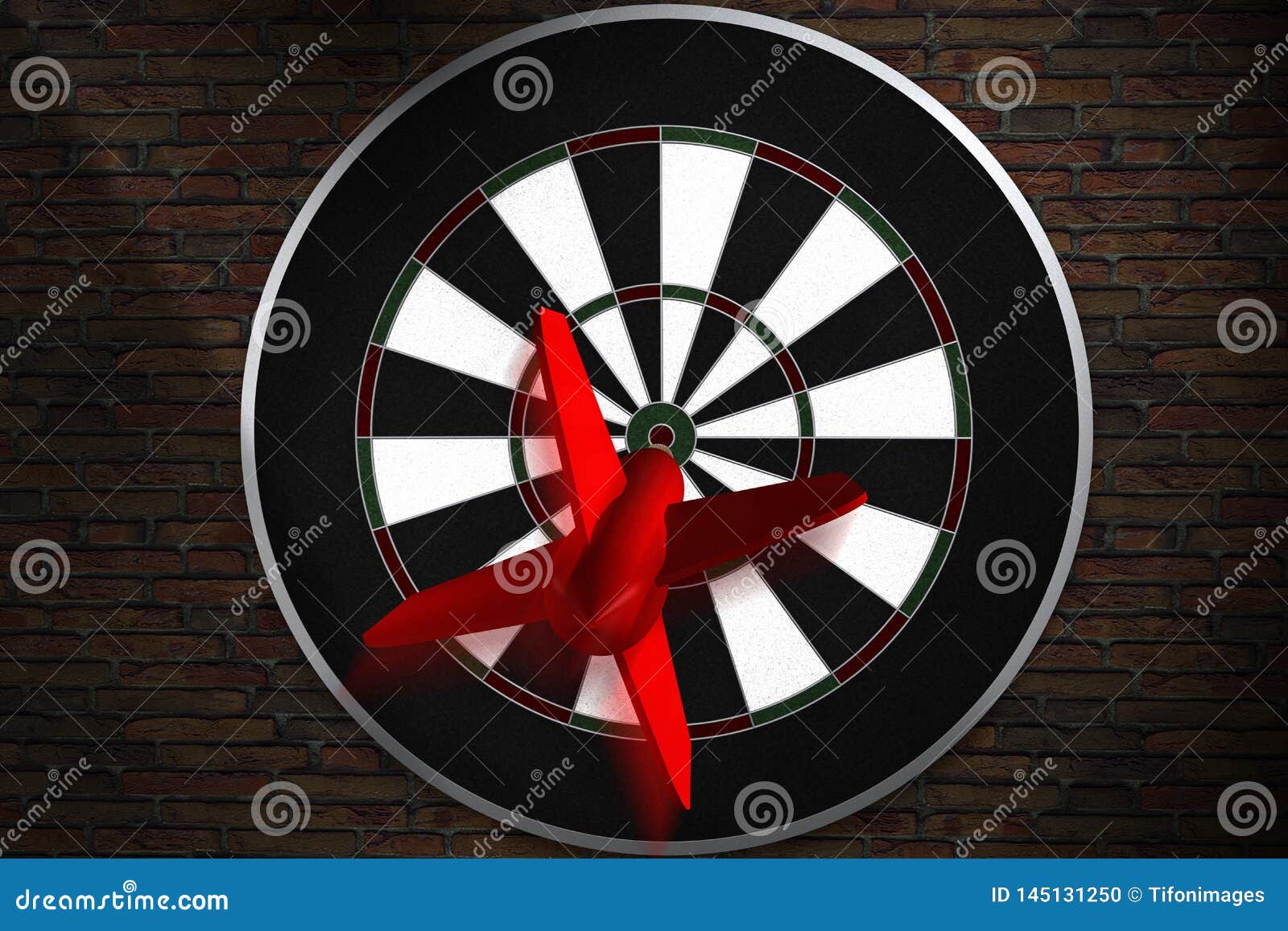A Dart Flying Straight To Bullseye Stock Illustration Illustration of