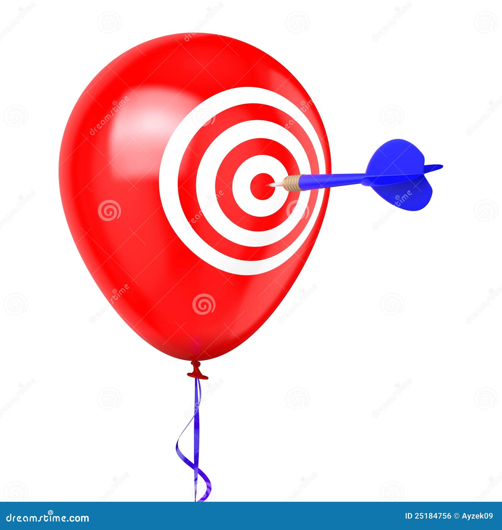 Dart hitting Balloon stock illustration. Illustration of single 25184756