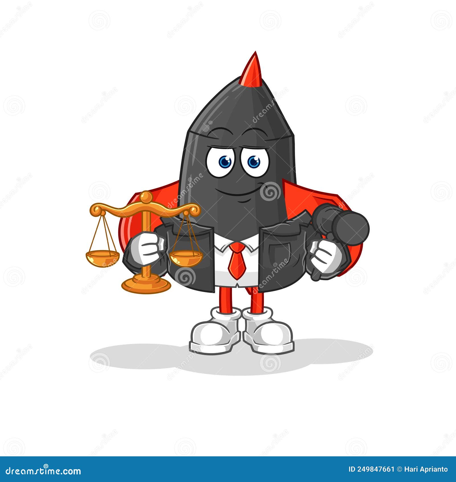 Dart Lawyer Cartoon. Cartoon Mascot Vector Stock Vector Illustration