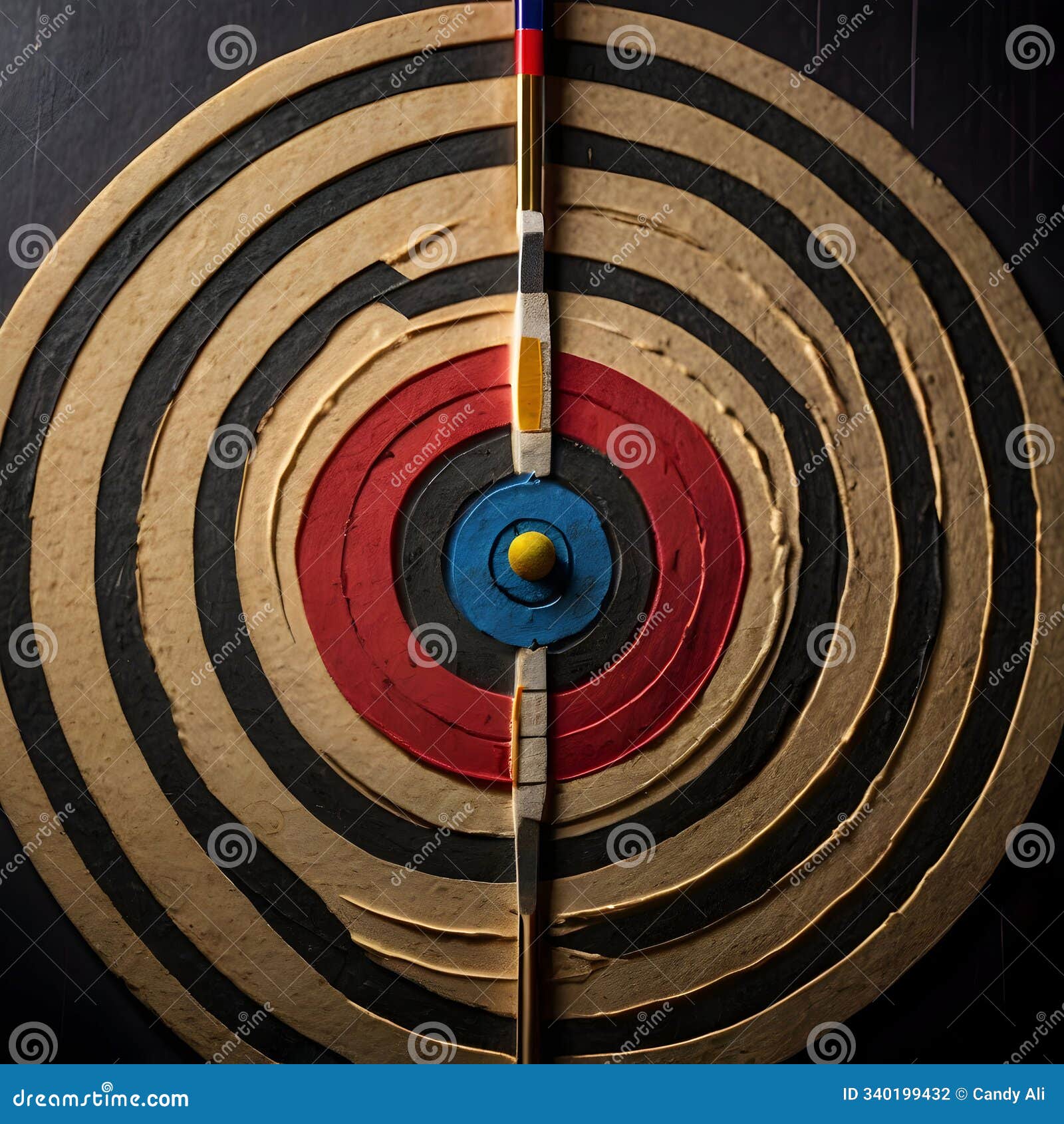 a dart perfectly striking the bullseye, izing precision and accuracy