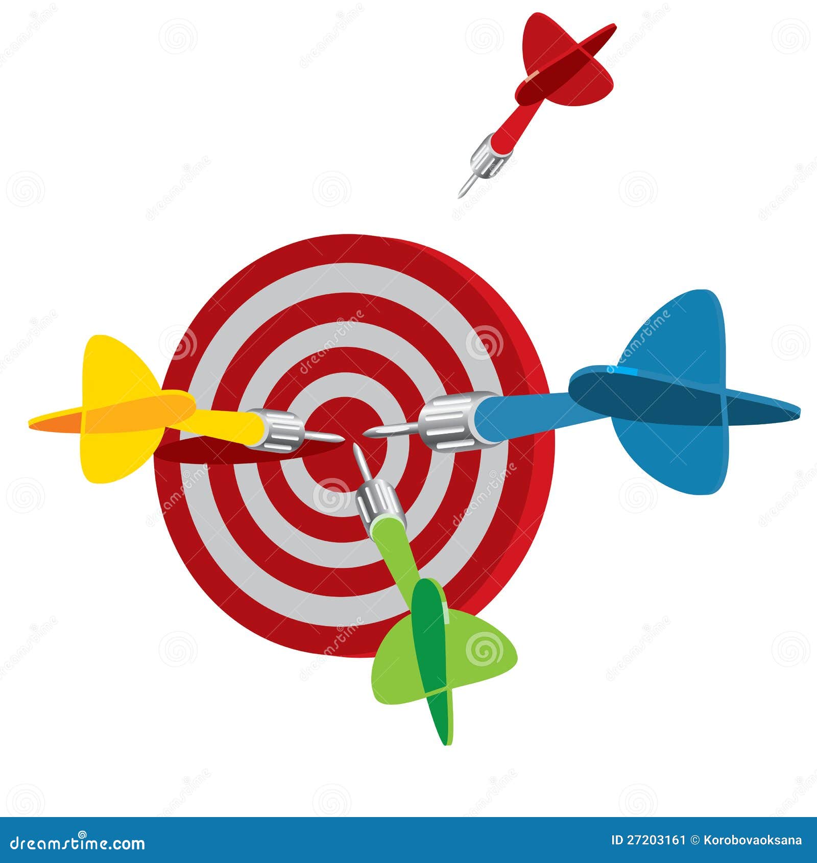 Vector object, illustration, Dart on target