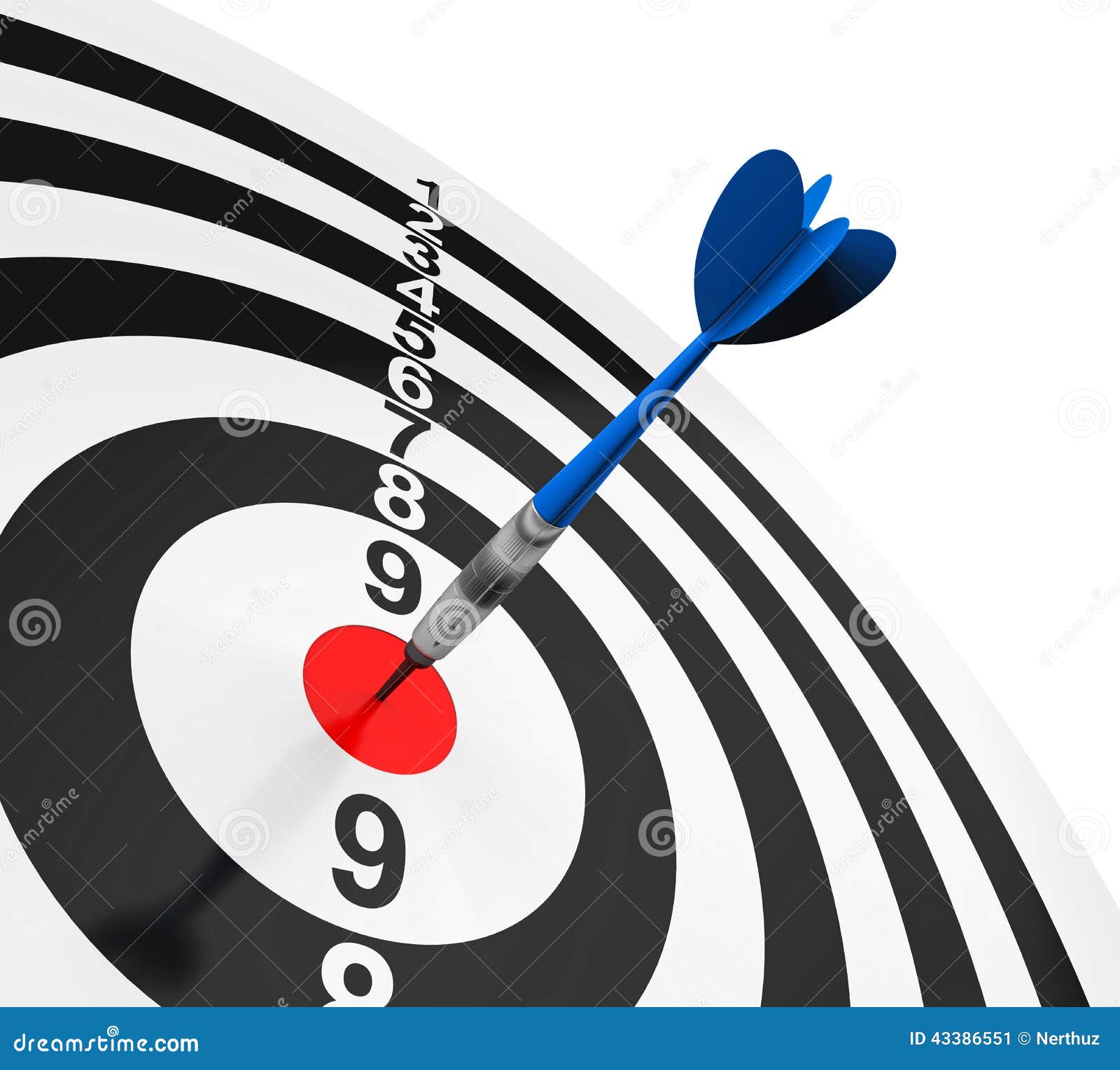 Dart on Target Closeup stock illustration. Illustration of macro