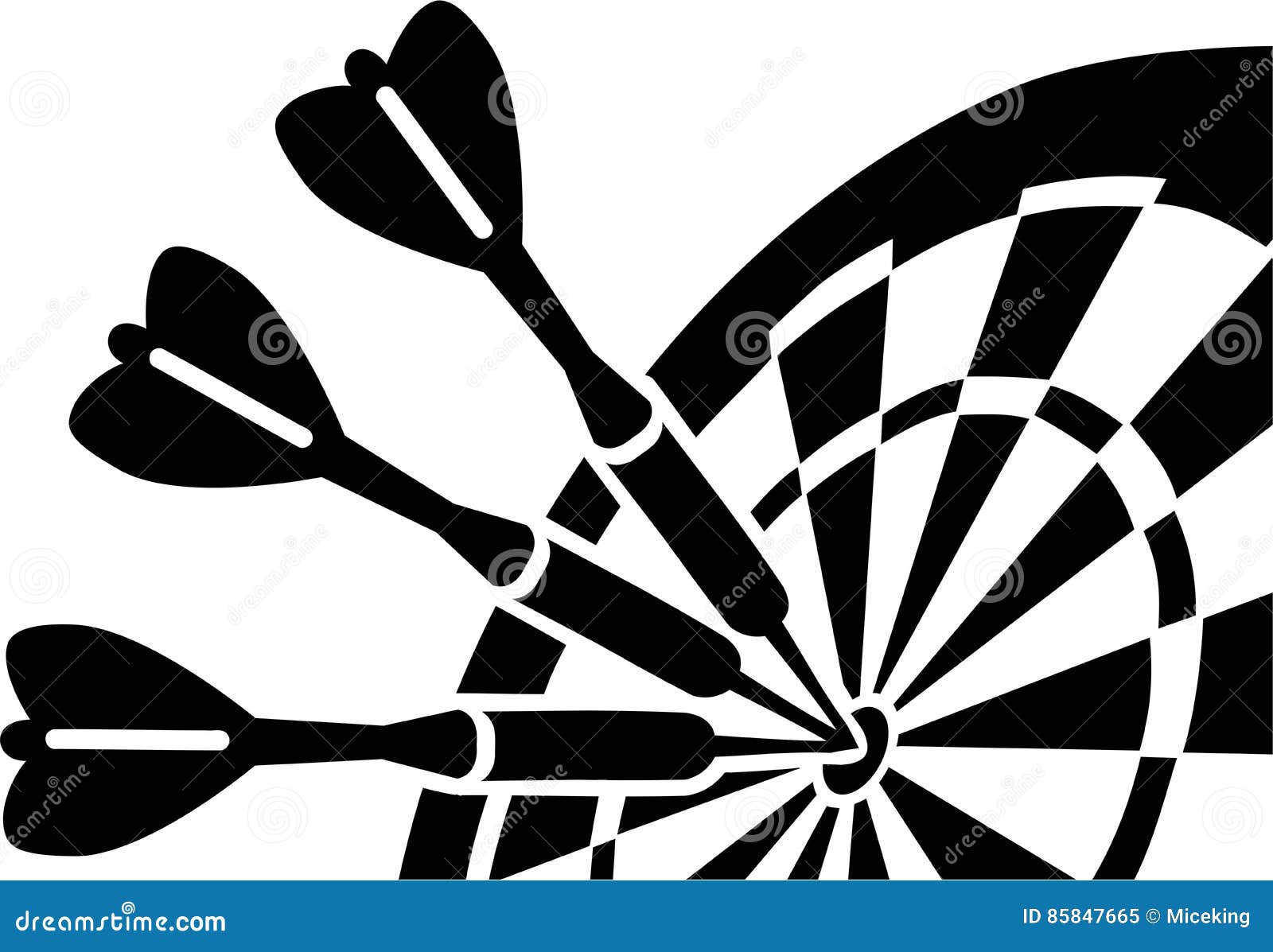 dartboard with darts