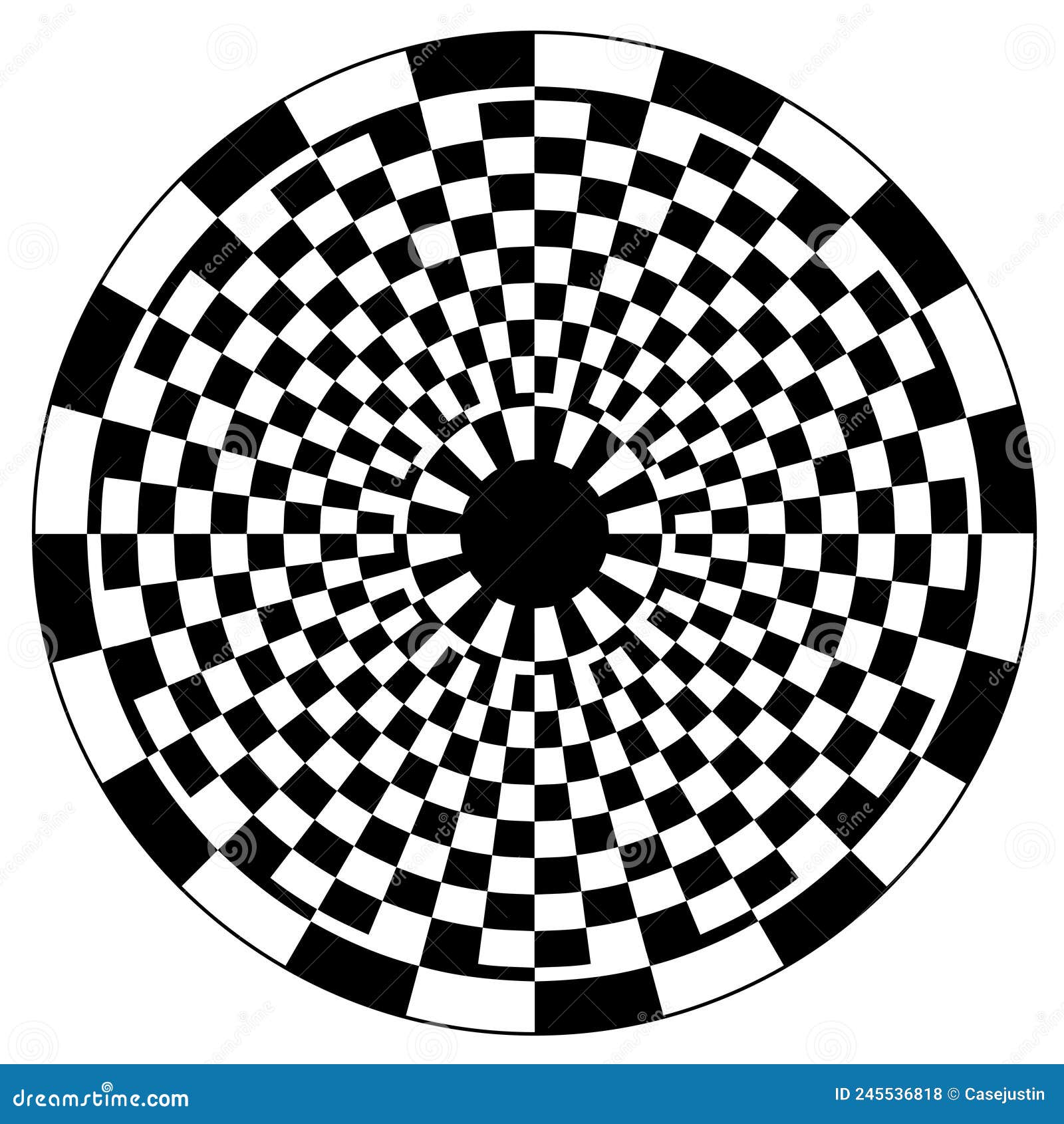 Dartboard, Spiral Design Abstract Pattern Stock Vector Illustration