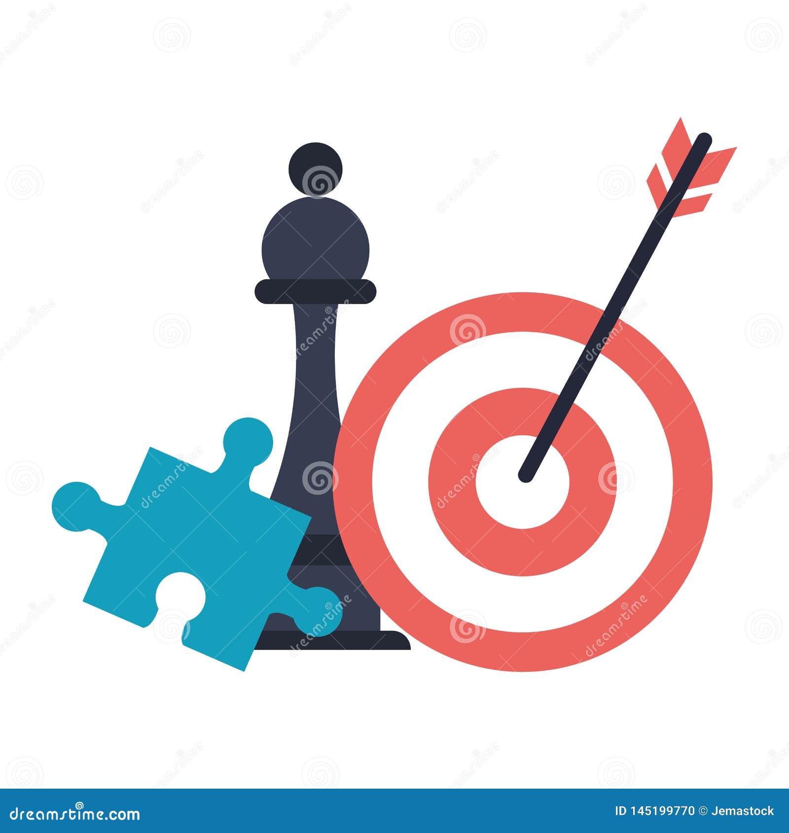 Chess And Jigsaw Puzzles With The Concept Of Leaders With Teamwork For