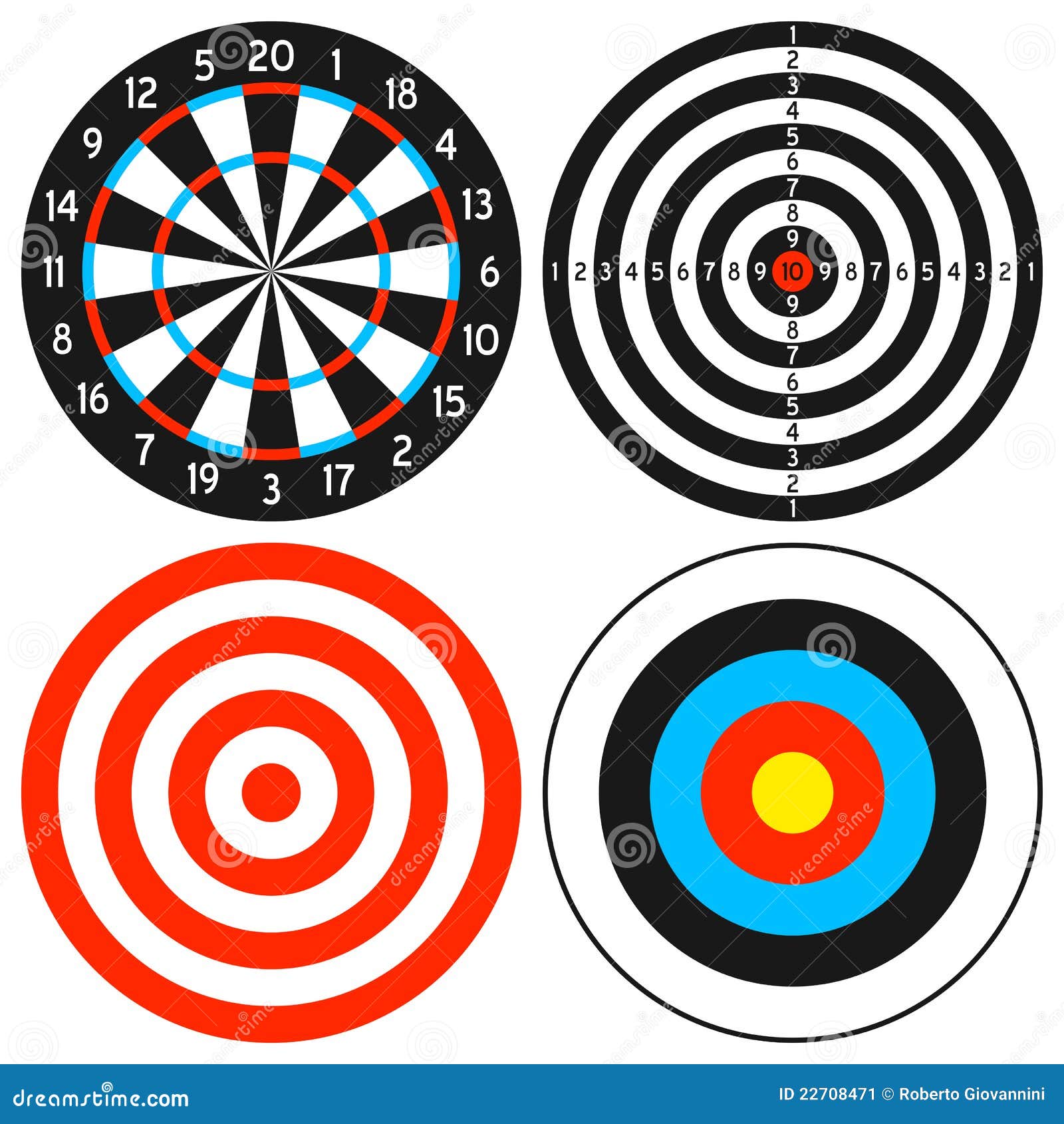 dartboard and target set