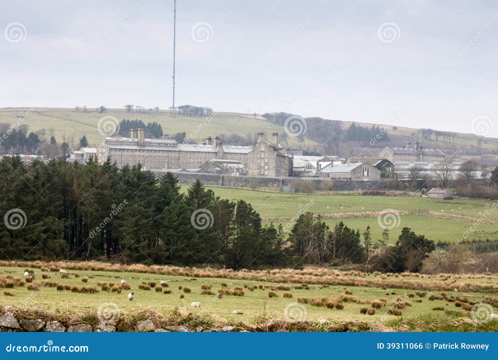 Dartmoor Prison Viewed Across the Fields Stock Photo Image of trees