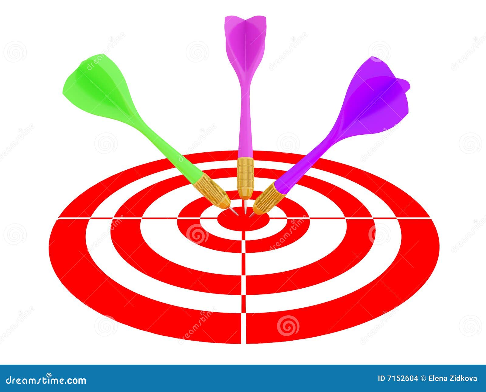 Darts Falling into Dartboard Stock Illustration Illustration of darts