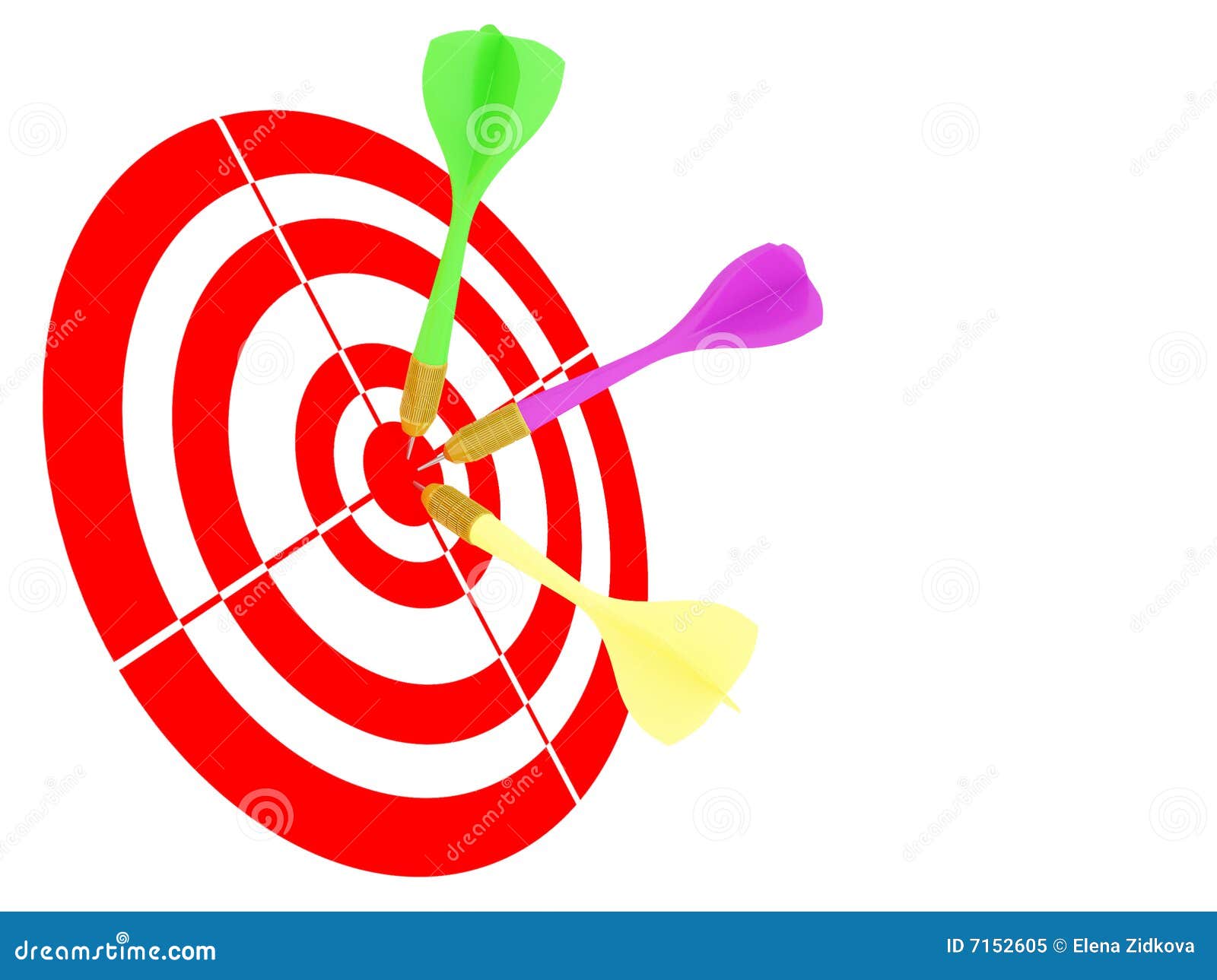 Darts Falling into Dartboard Stock Illustration Illustration of skill