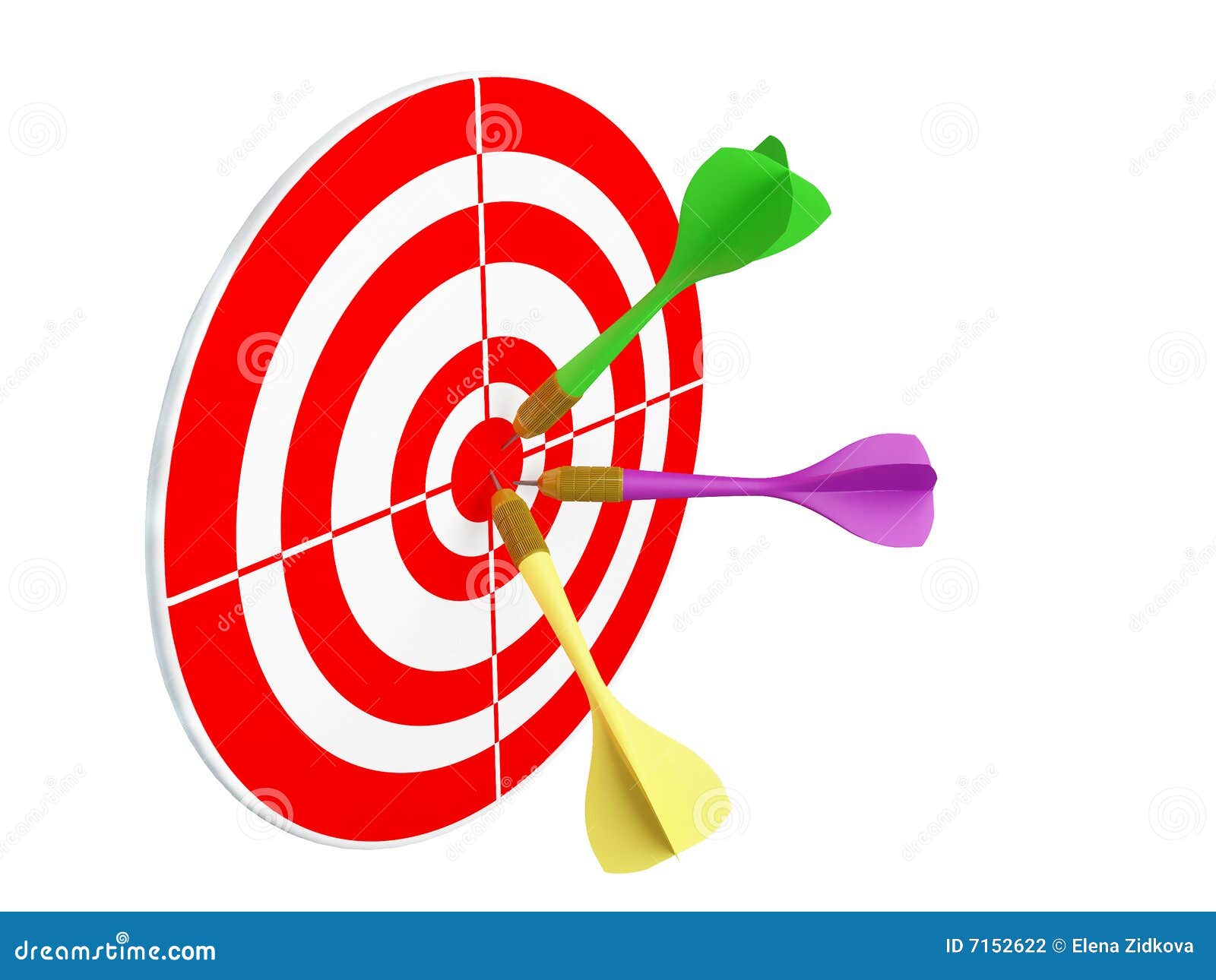 Darts Falling into Dartboard Stock Illustration Illustration of sport