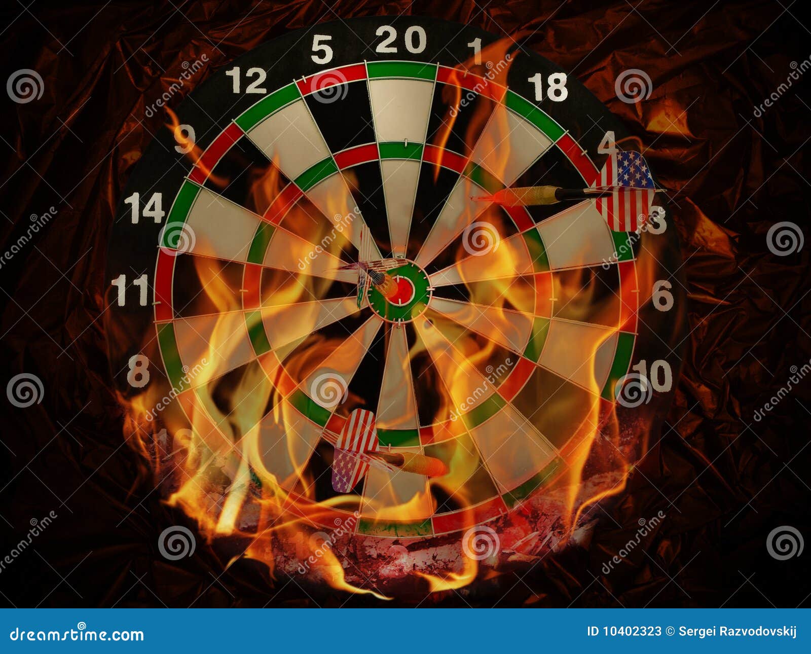Darts in flame stock image. Image of closeup, achievement 10402323