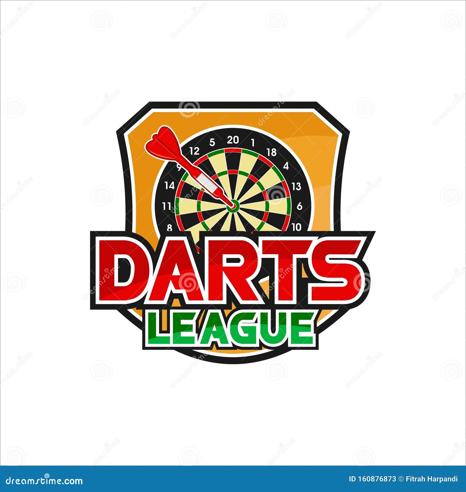 Darts League Vector Design Logo Stock Vector - Illustration of league,  concept: 160876873