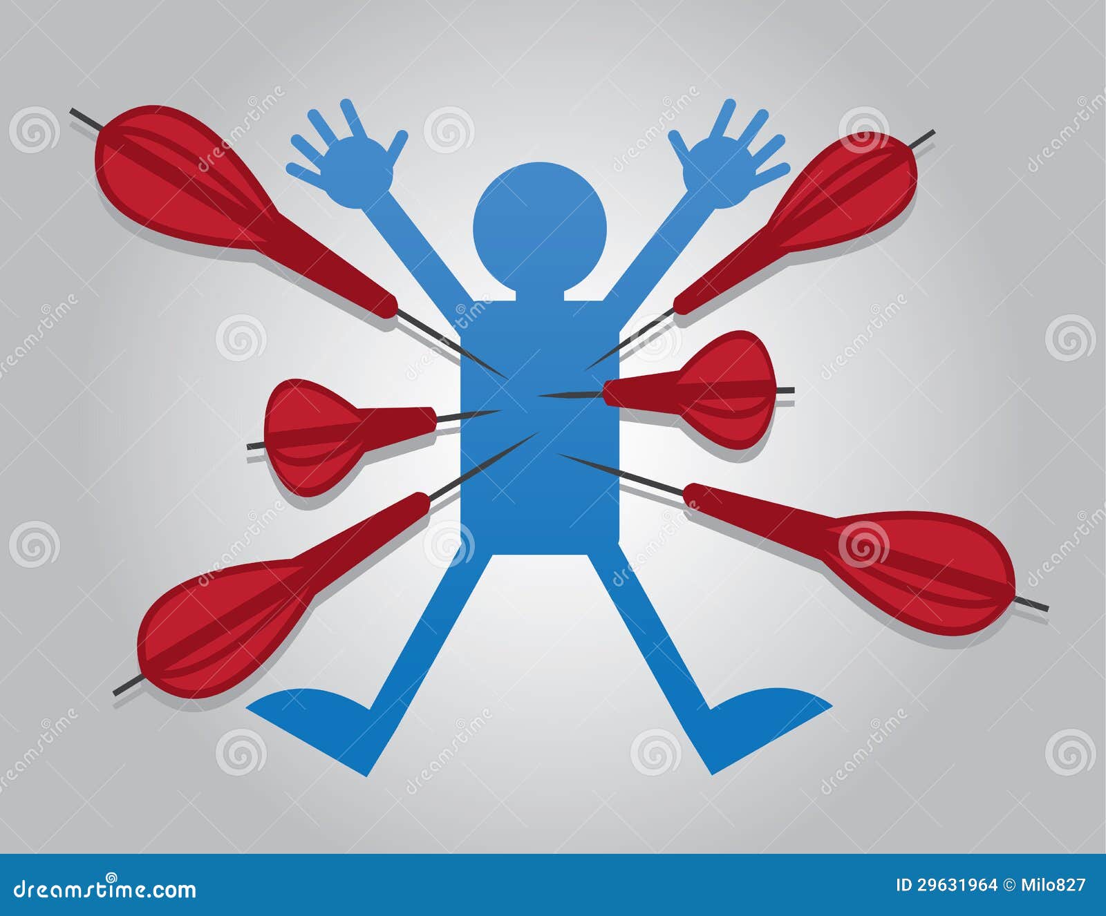 Darts Man stock vector. Illustration of accurate, competition 29631964