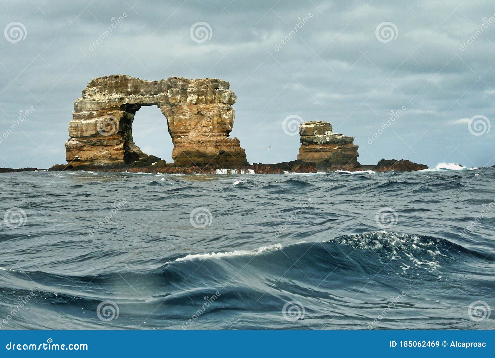 Arco Naturale is Natural Arch on Coast of Island of Capri, Italy