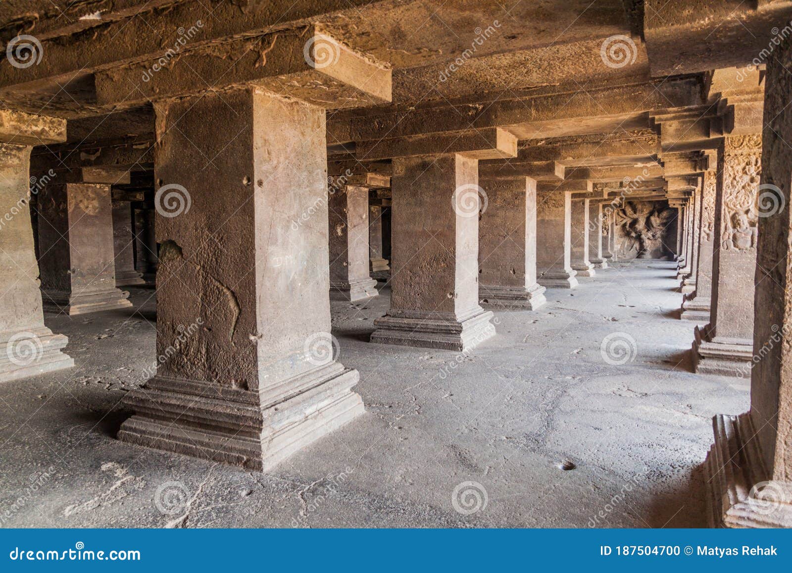 das avatara (ten incarnations of vishnu) cave in ellora, maharasthra state, ind