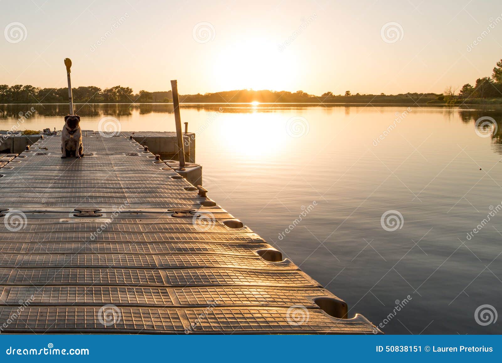 Das Dock. Eine schöne Landschaft gelegen in South Dakota